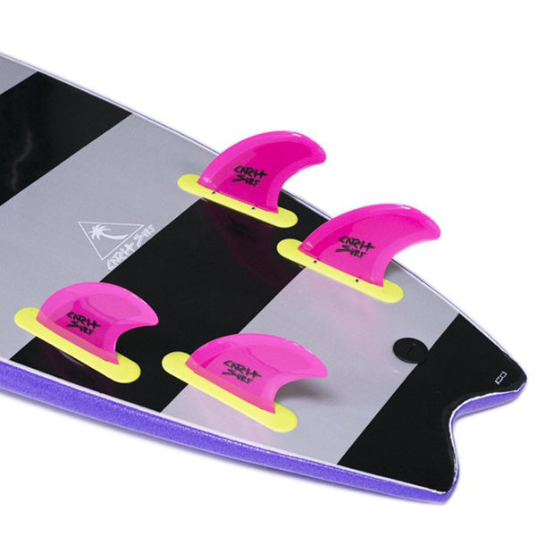 Safety Edge Quad Fin Kit - Hot Pink