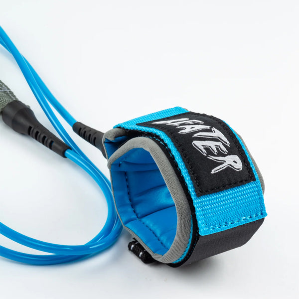 Beater 5' Pro Comp Leash - Light Blue & Grey