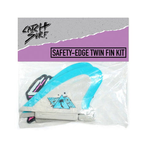 Catch Surf UK - Beater Pro - Safety Edge Twin Fin Kit - Grey & Cool Blue