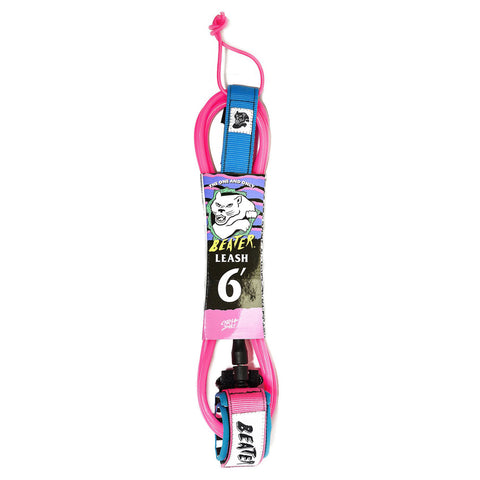 Beater 6' Leash - Pink & Blue