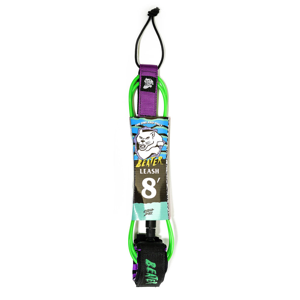 Beater 8' Leash - Green & Purple