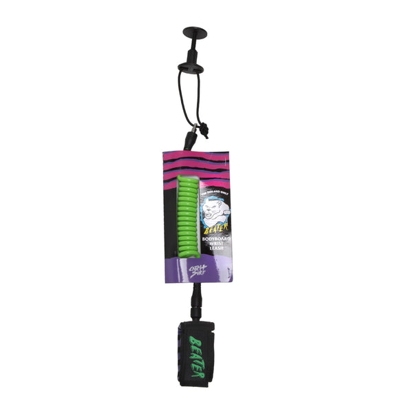 Beater Bodyboard Leash - Green & Purple