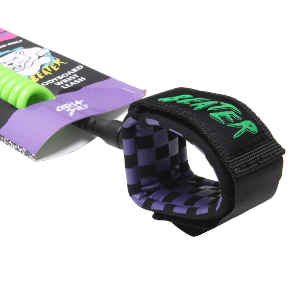 Beater Bodyboard Leash - Green & Purple