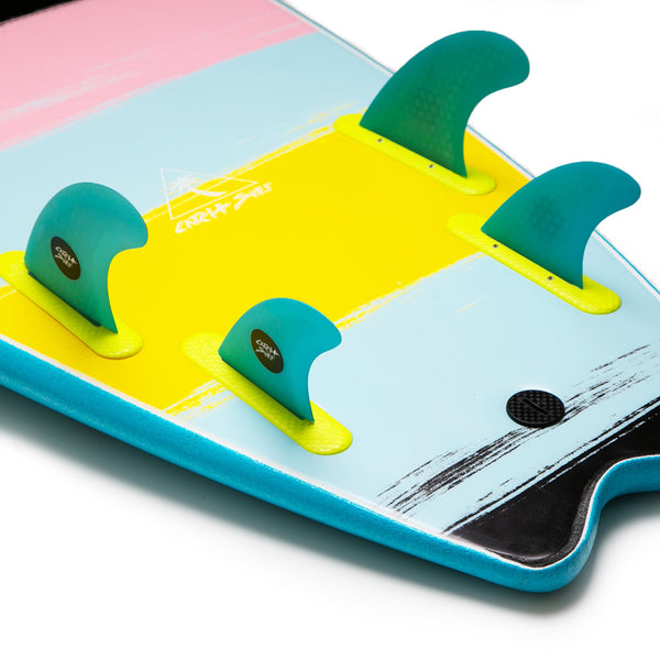 Ultra Hi-Perf Quad Fin Kit - Cyan