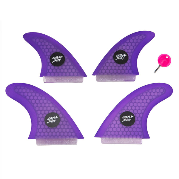 Ultra Hi-Perf Quad Fin Kit - Purple