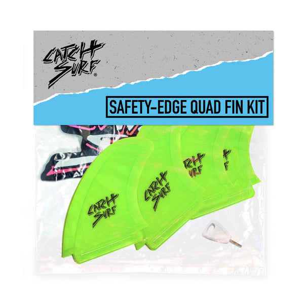 Catch Surf UK - Safety Edge Quad Fin Kit - Lime