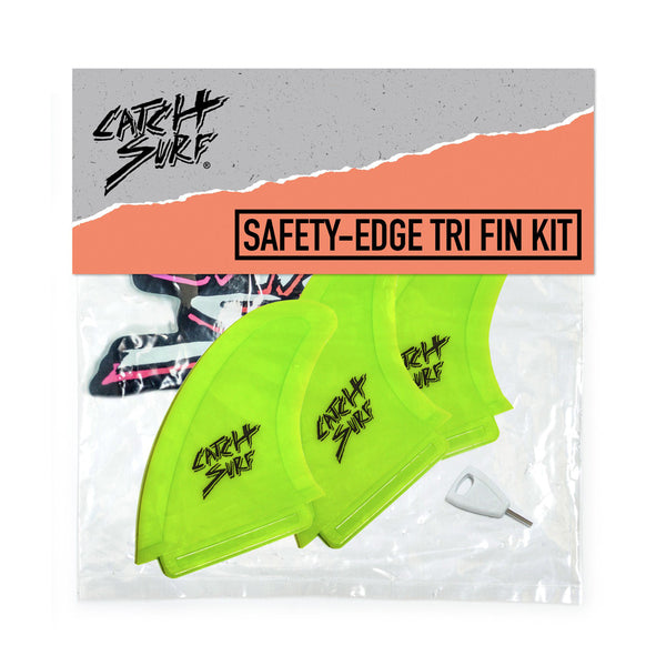 Catch Surf UK - Safety Edge Tri Fin Kit - Lime